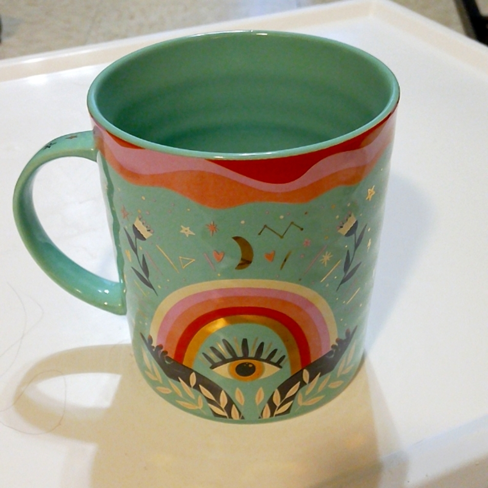 prima design golden rainbow all seeing eye mug